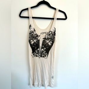 🤍🖤 SimDog Corset Themed Tank Sz S/M 🖤🤍